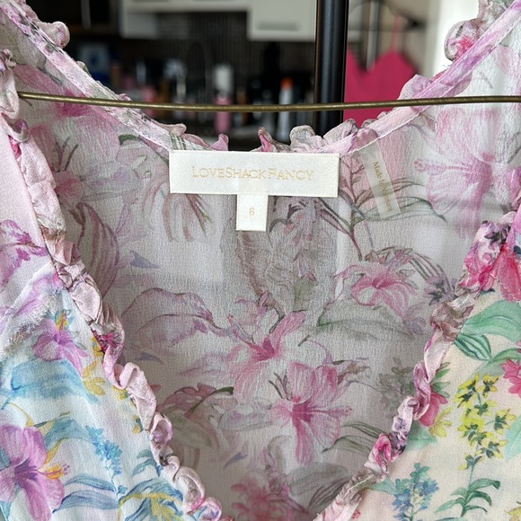 LoveShackFancy Flower Mini Dress - Picture 4 of 12